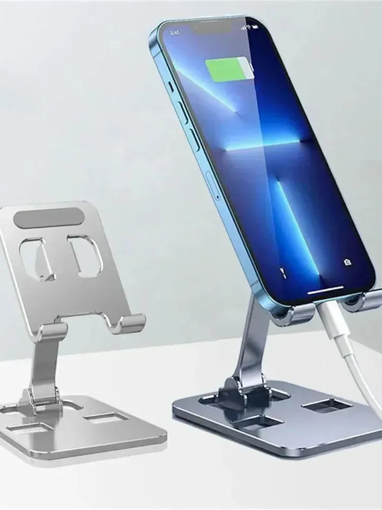 Fashion Universal Foldable Desk Phone Holder Mount Stand For iPhone 12-17 Mobile Phone Holder Tablet Desktop Metal Holder