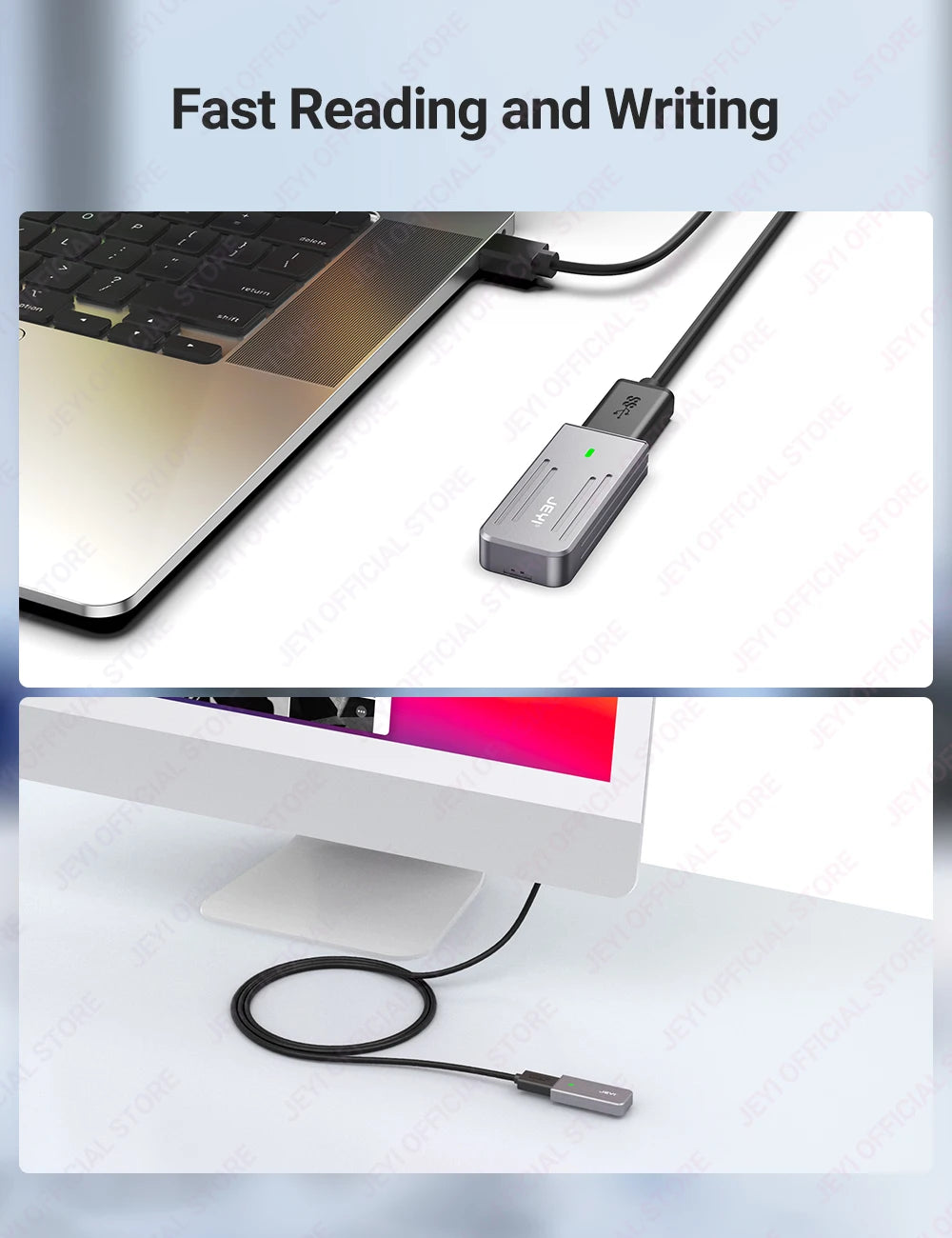 JEYI USB 3.0 GEN1 Extension Cable (Male to Female)-5Gbps High-Speed Data Transfer for Keyboard/Mouse/Flash Drive