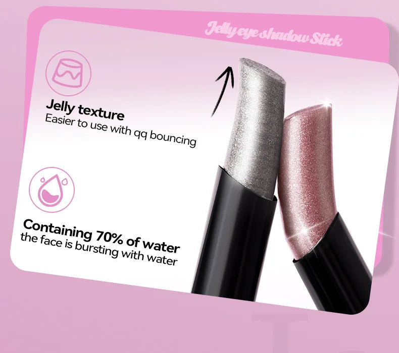4-piece Water-glow Eyeshadow Stick Set, with Shimmering and Fine Glitter Effect, and Does Not Easily Smudge The Makeup.