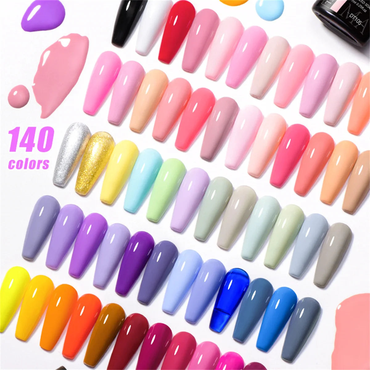 8Pcs/Set Fluorescent Gel Nail Polish Set Summer Colorful Semi Permanent Nail Art Gel Varnish Nail Supplies Manicure For Nails