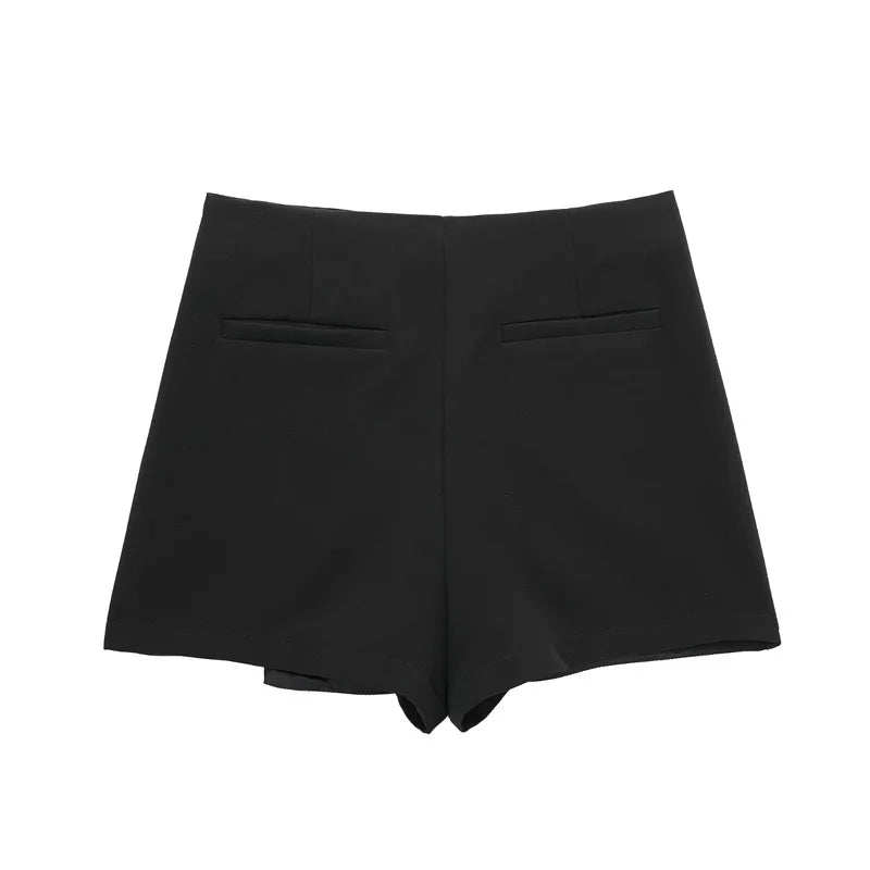 HXAO Shorts Women Black White Mini shorts Women's Shorts High waist Micro Casual Skirt Shorts Asymmetric Shorts Skirt Mujer