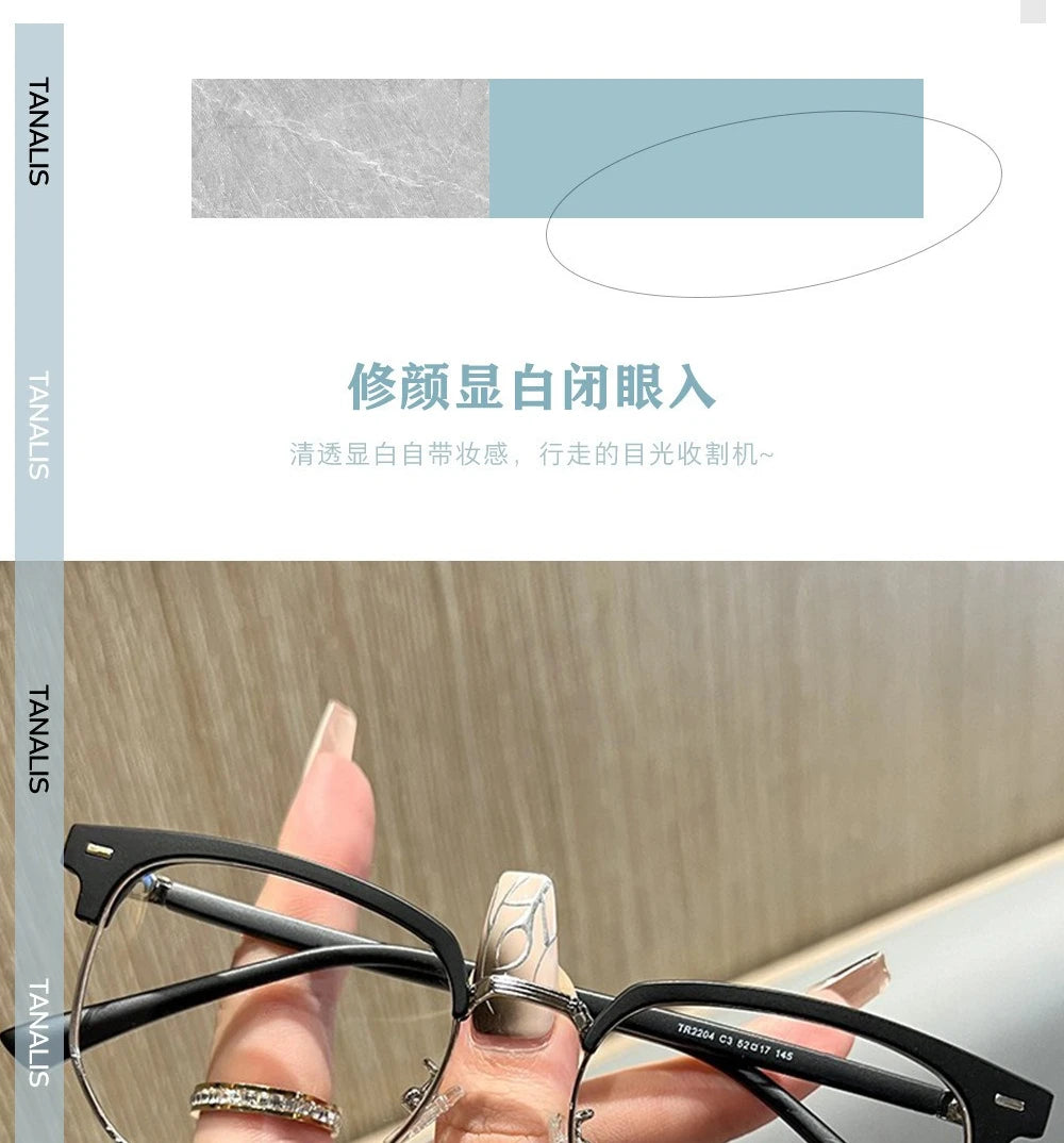 Half Frame Myopia Glasses Fashion Shortsighted Eyeglasses Men Women Optical Goggles Diopter -1.0 To -6.0 Computers Glasses