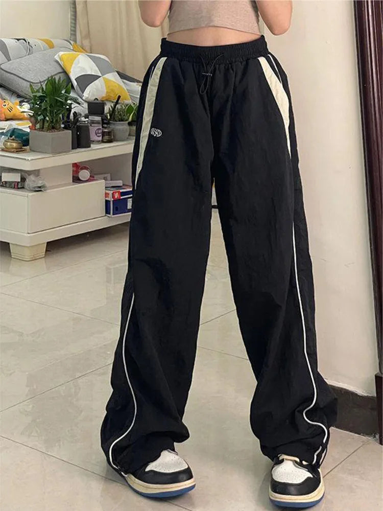 Y2K Pants Women  Vintage Street Distressed Wash  Women Clothing Casual Wide Leg High WaistedWoman Pants