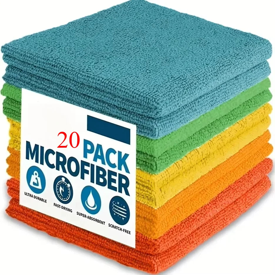 10 Kitchen Towel, Ultra-fine Fiber Light Gray Cleaning Cloth Set, Absorbent, Soft And Stain-removing Cloth