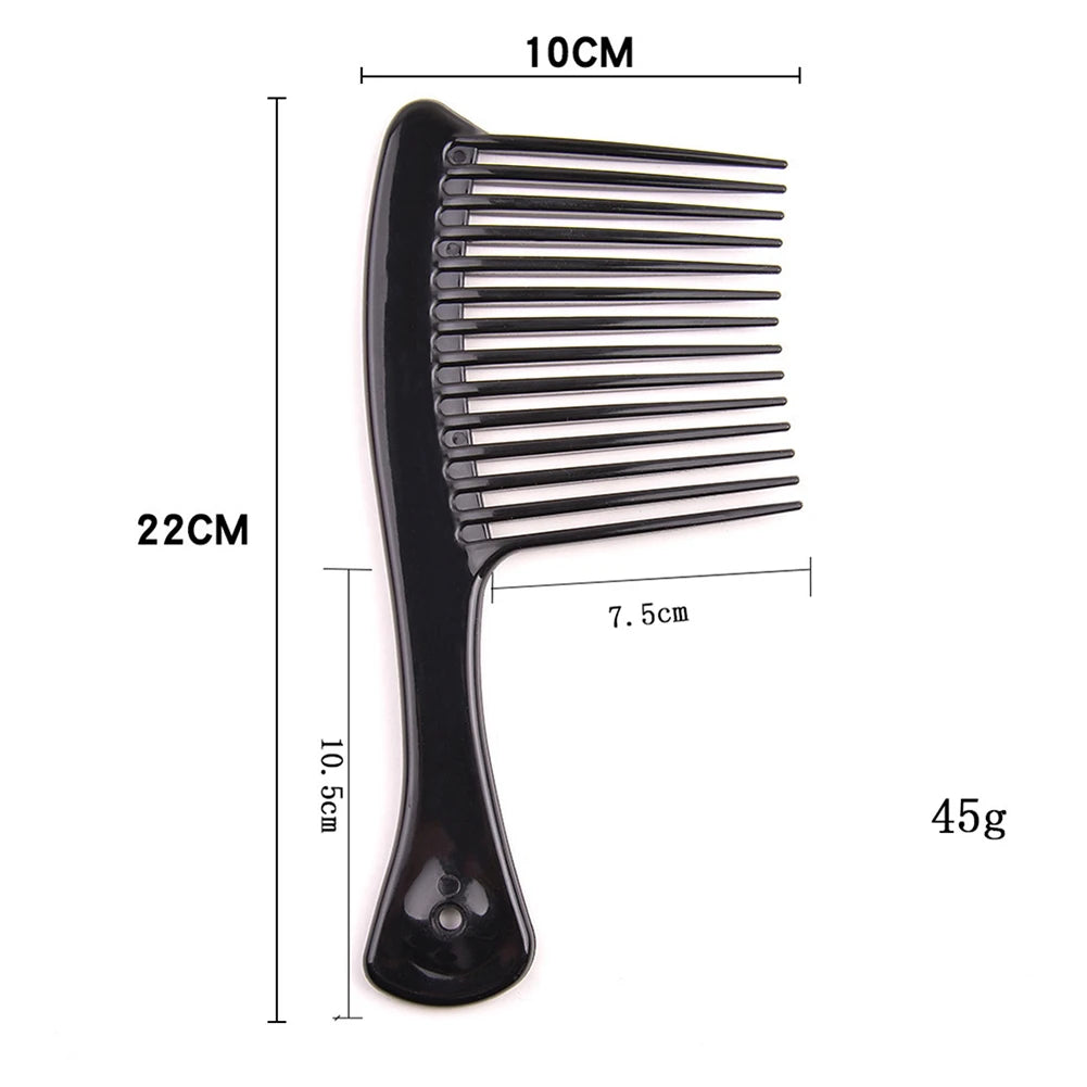 Hair Comb Detangling Reduce Hair Loss Comb Portable Black Wide Tooth Comb Plastic Heat-resistant Brush Hair Styling Tool