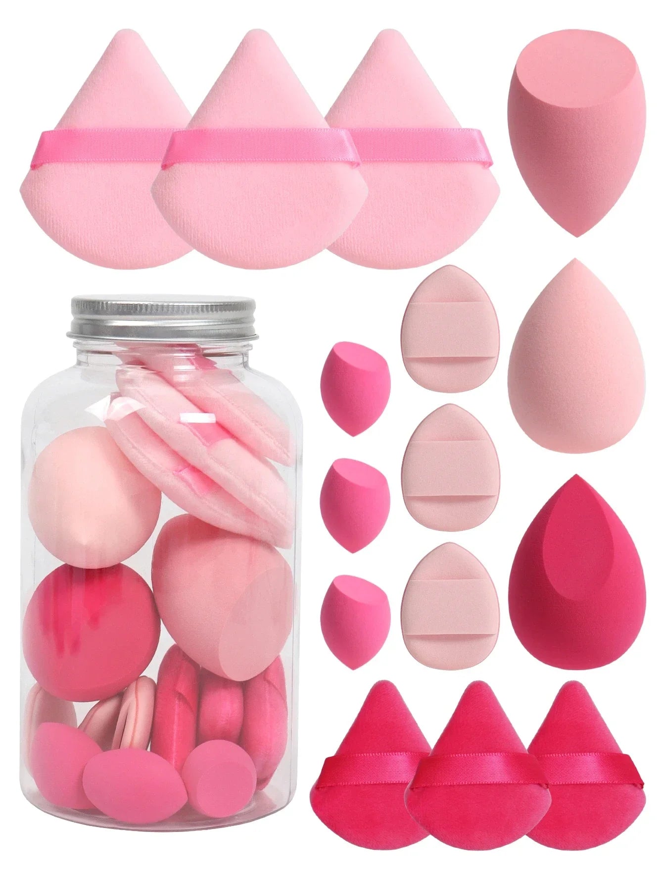 12/15Pcs Makeup Sponge Cosmetic Puff Foundation Sponges Blender Beauty Powder Puffs Women Make Up Accessories Makeup  Tools