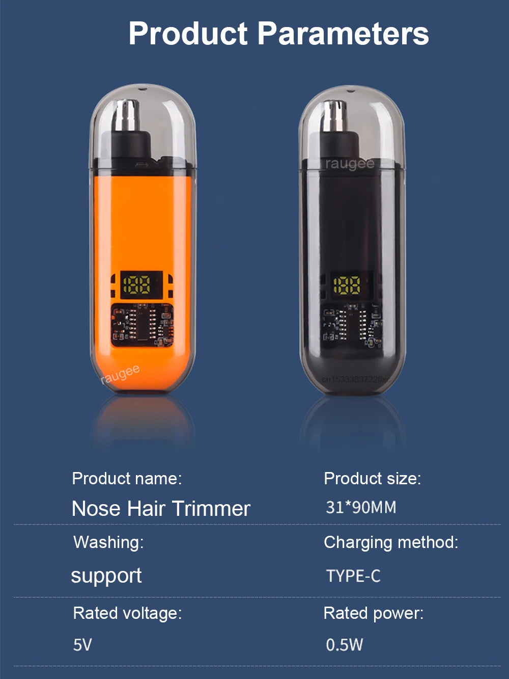 Mini Electric Nose Hair Trimmer for Men Rechargeable Portable Beard Eyebrow Grooming Tool Nose And Ear Hair Remover