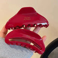 2pcs New high-end New Year red vinegar clip geometric temperament, back of the head hair clip hair accessories