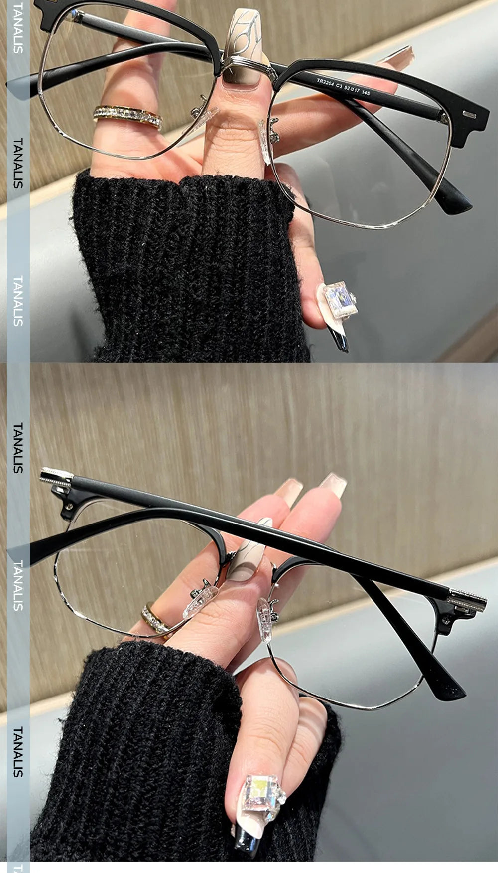 Half Frame Myopia Glasses Fashion Shortsighted Eyeglasses Men Women Optical Goggles Diopter -1.0 To -6.0 Computers Glasses