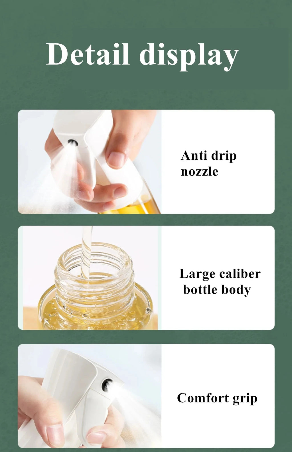 200ml Oil Spray Bottle Kitchen BBQ Cooking Olive Oil Dispenser Camping Baking Empty Vinegar Soy Sauce Sprayer Containers