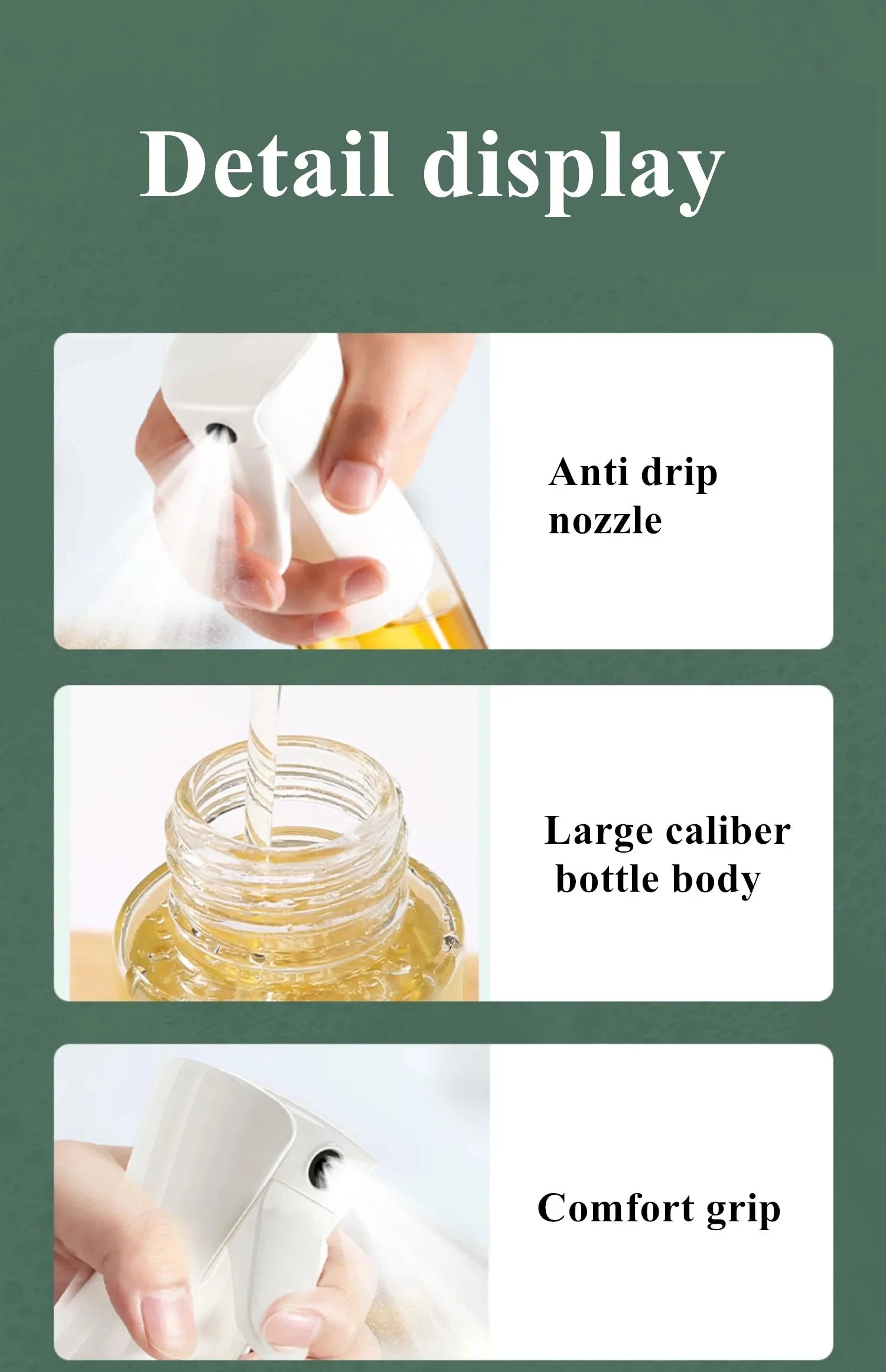 200ml Oil Spray Bottle Kitchen BBQ Cooking Olive Oil Dispenser Camping Baking Empty Vinegar Soy Sauce Sprayer Containers