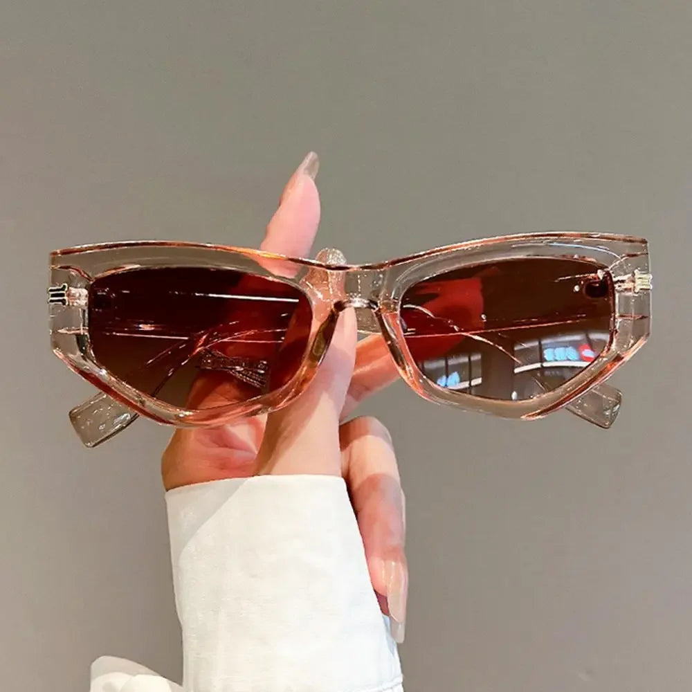 KAMMPT Vintage Cat Eye Sunglasses Men Women New in Fashion Irregular Gradient Eyewear Shades Luxury Brand Designer Sun Glasses