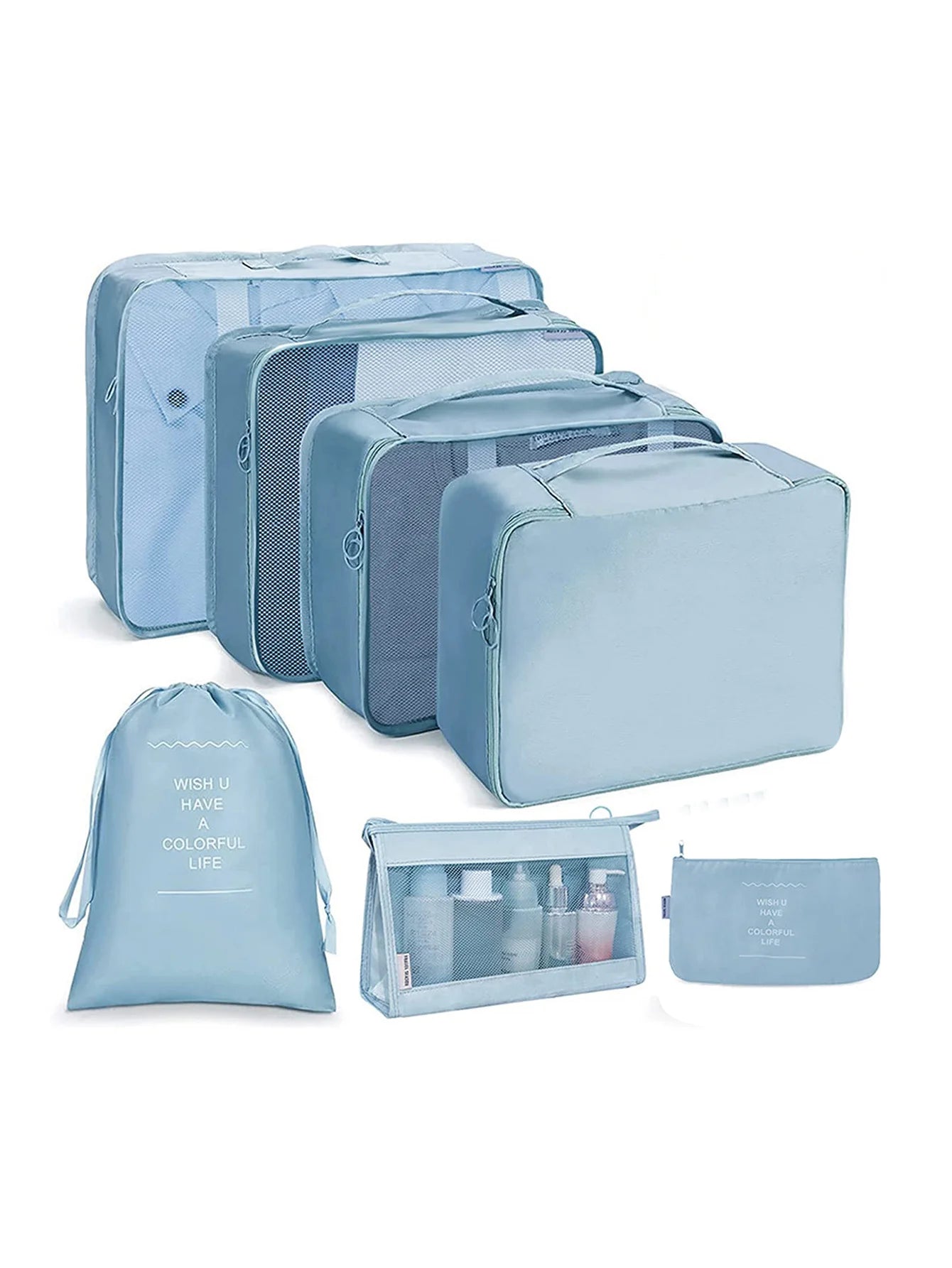 8/9/10 Pcs Set Travel Organizer Storage Bags Suitcase Packing Cubes Set Cases Portable Luggage Clothes Shoe Tidy Pouch Folding