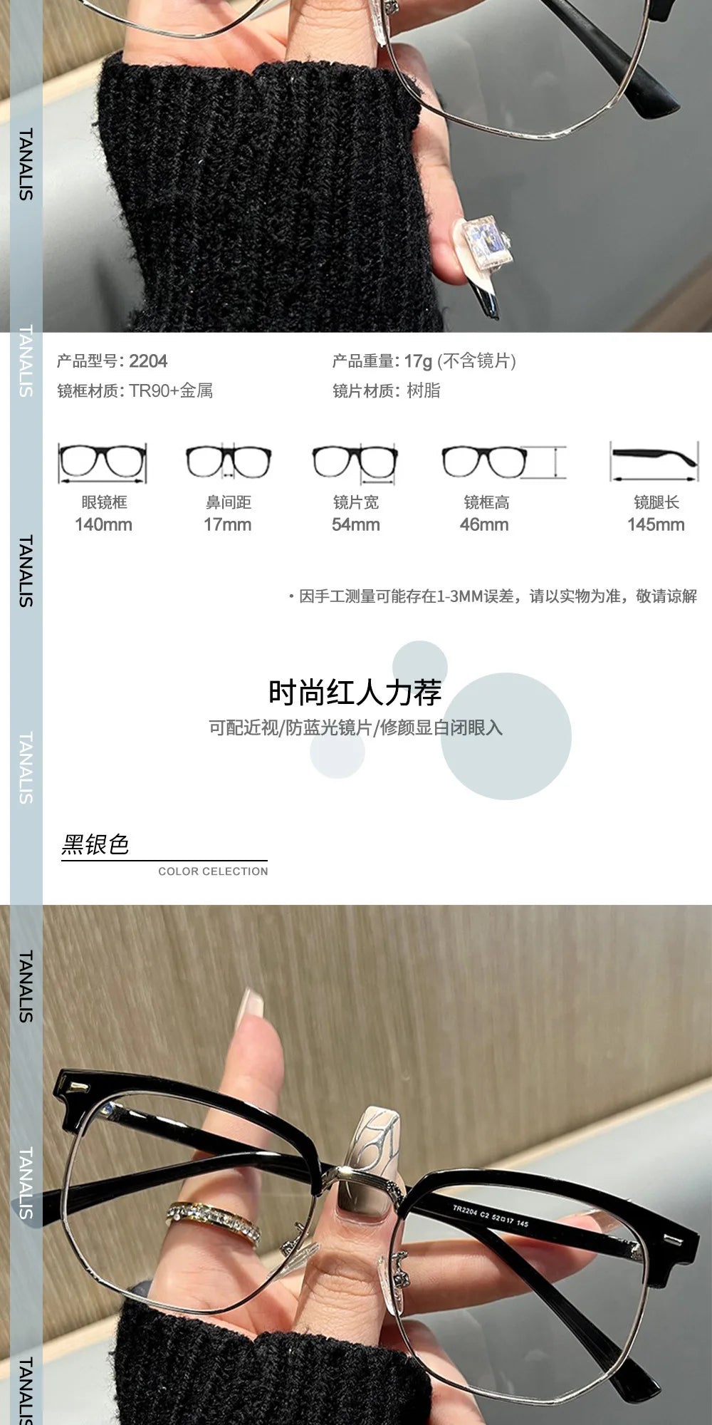 Half Frame Myopia Glasses Fashion Shortsighted Eyeglasses Men Women Optical Goggles Diopter -1.0 To -6.0 Computers Glasses