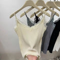 2026 Sleeveless Black Vest Lace Tank Top Women Cropped Cute Camis Sexy White Tank Tops Female Summer Y2k Clothes