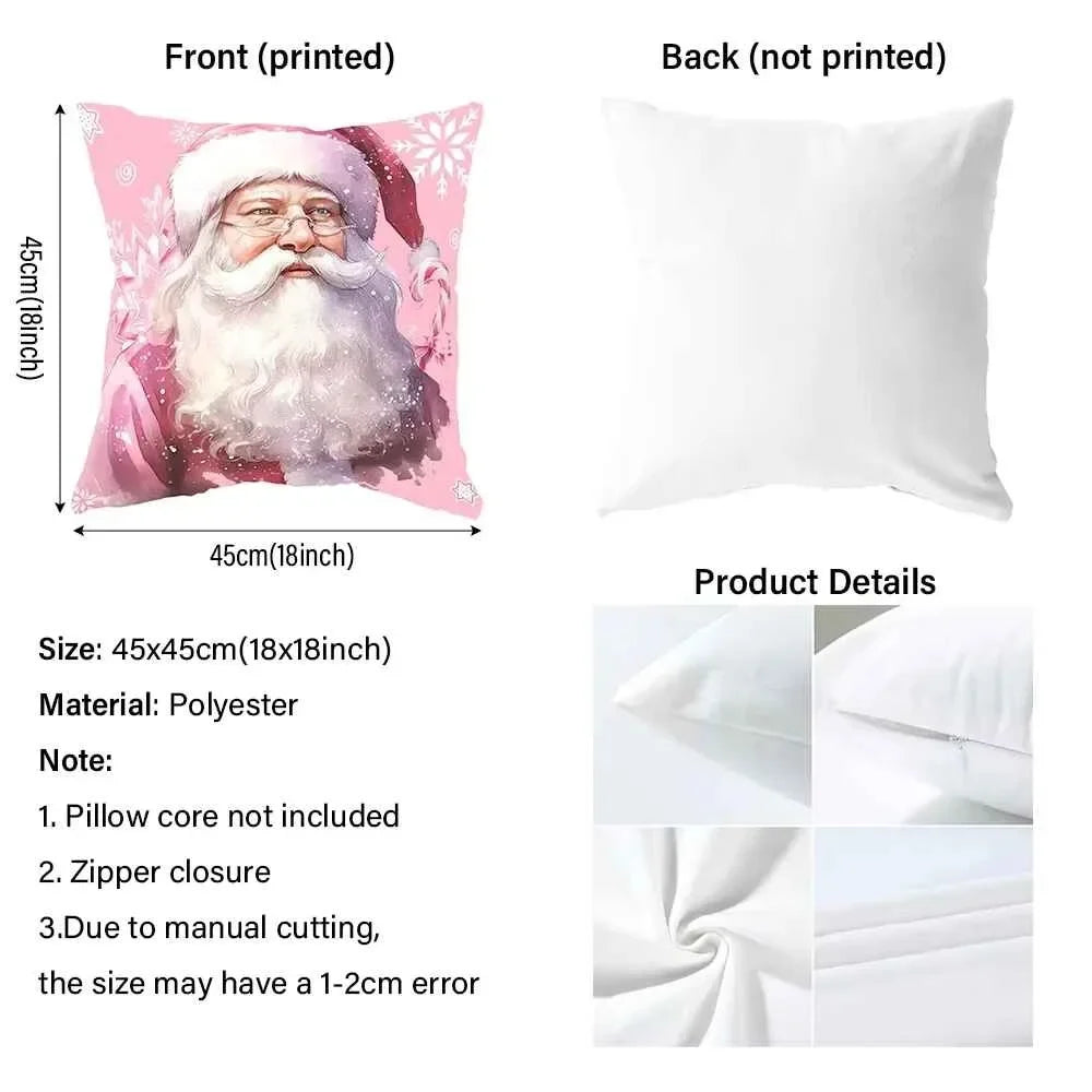 4pcs Floral Printed Pillowcases with Butterfly Motifs Sofa cushion cover home bedroom room decoration