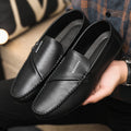 2025 Spring/Autumn Men's Footwear: Minimalist Design Loafers Elegant Khaki-Coloured Work Shoes Student Footwear