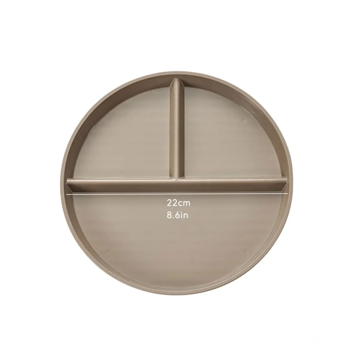 Reusable Fruit Salad Plate Round Plastic Divided Dinning Plate Students Kids Food Plate Microwave & Dishwasher Safe Tableware