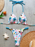 Sexy Triangle Bikini Push Up Brazilian Swimwear Women Printed Bikinis Padded Swimsuit Thong Bathing Suit Maillot De Bain Femme