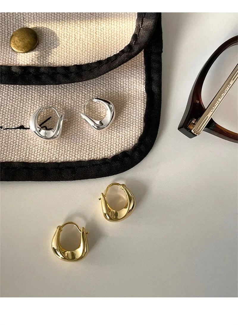 925 Silver Earrings for Women Ear Hoop Versatile Sweet Girl Fashion Jewery New Year Gifts Accessories