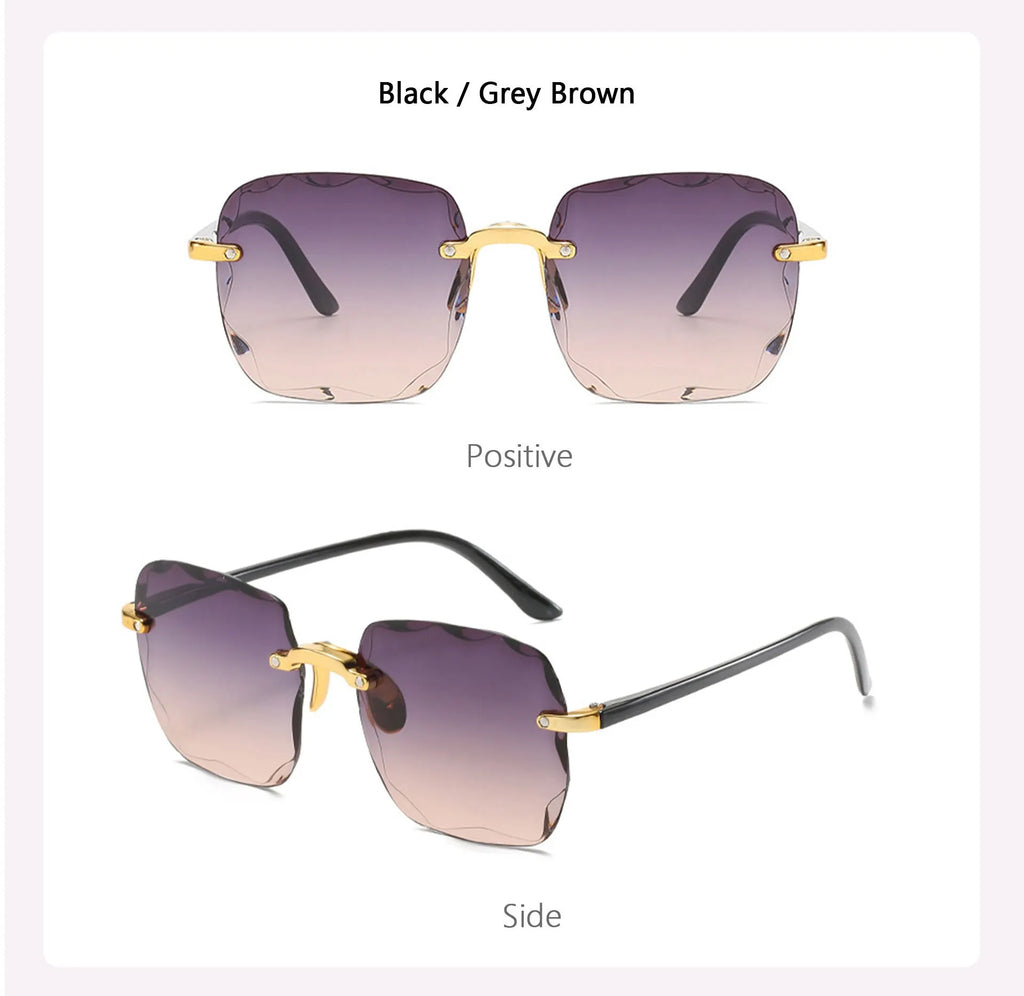 Square Frameless Classic Gradient Women Sunglasses