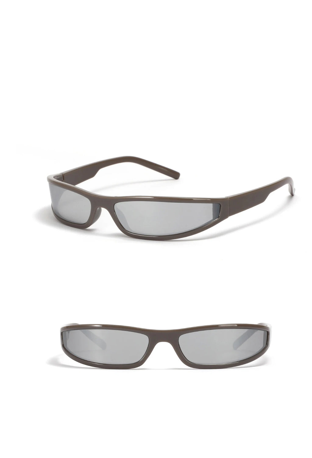 Narrow Rectangle Y2K Sunglasses  Luxury Brand Punk