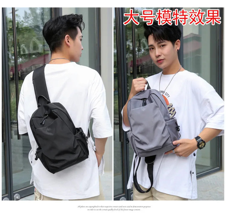 Men's Chest Bag Large Canvas Fashion Male Crossbody Bags Oxford Cloth Designer Man Student Shoulder Sling Casual Sports Phone