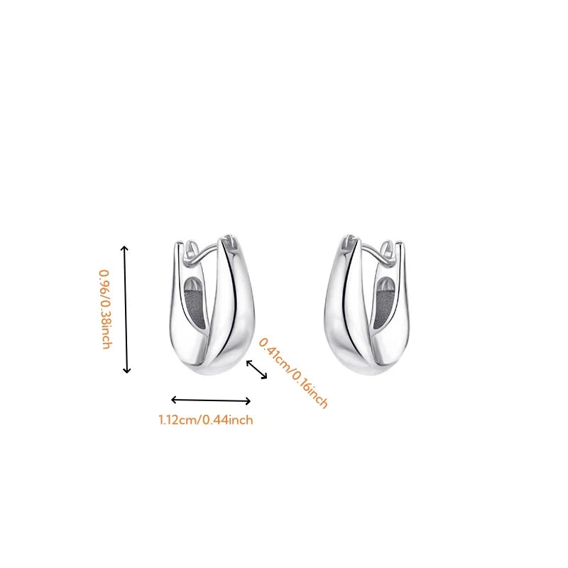 925 Silver Earrings for Women Ear Hoop Versatile Sweet Girl Fashion Jewery New Year Gifts Accessories