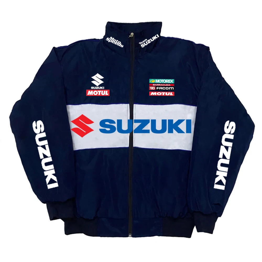 Suzuki Jacket, Suzuka Endurance Racing Suit with Cotton, Warm and Windproof Men's Motorcycle Jacket, Women's Fashionable Jacket