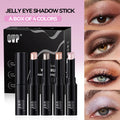 4-piece Water-glow Eyeshadow Stick Set, with Shimmering and Fine Glitter Effect, and Does Not Easily Smudge The Makeup.
