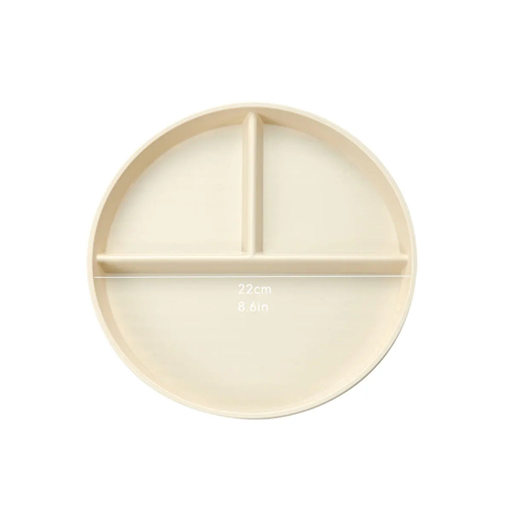 Reusable Fruit Salad Plate Round Plastic Divided Dinning Plate Students Kids Food Plate Microwave & Dishwasher Safe Tableware