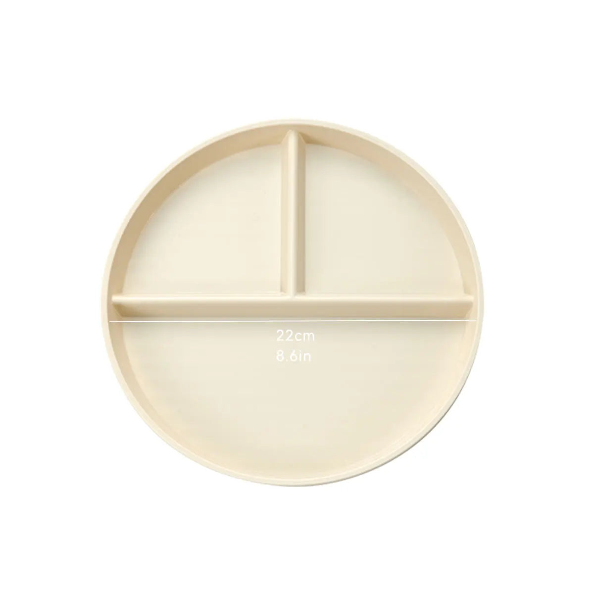 Reusable Fruit Salad Plate Round Plastic Divided Dinning Plate Students Kids Food Plate Microwave & Dishwasher Safe Tableware
