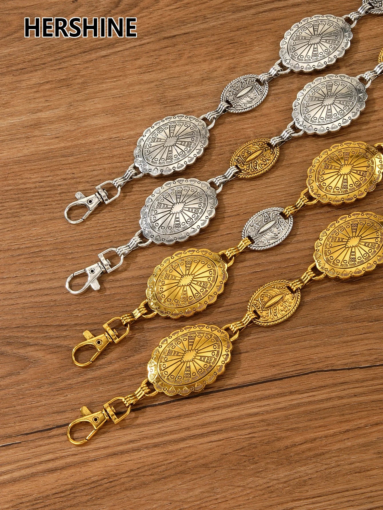 HERSHINE 1-piece women's vintage metal waist chain set, an elegant dress accessory with a bohemian style，spring，summer，Christmas