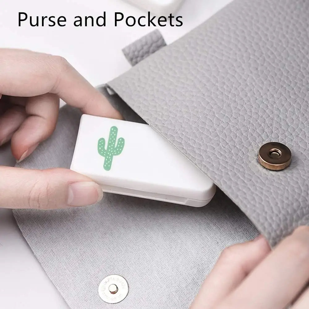 2Pcs 7 Days Pill Storage Box Mini Travel Portable Medicines Dispenser Box Multifunction Plastic Seven Compartment Sealer Box