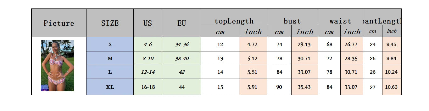 Y2K Cute Thong Bikini Sets for Women Floral Print Bra Tops Ruffles Triangle Swimsuits Sexy Boho Beach Two Piece Bathing Suit