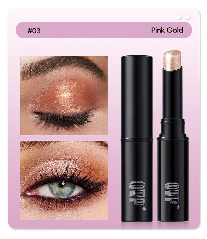4-piece Water-glow Eyeshadow Stick Set, with Shimmering and Fine Glitter Effect, and Does Not Easily Smudge The Makeup.