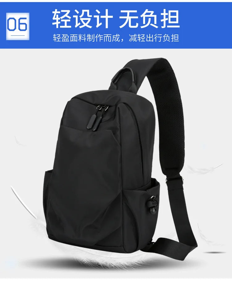 Men's Chest Bag Large Canvas Fashion Male Crossbody Bags Oxford Cloth Designer Man Student Shoulder Sling Casual Sports Phone